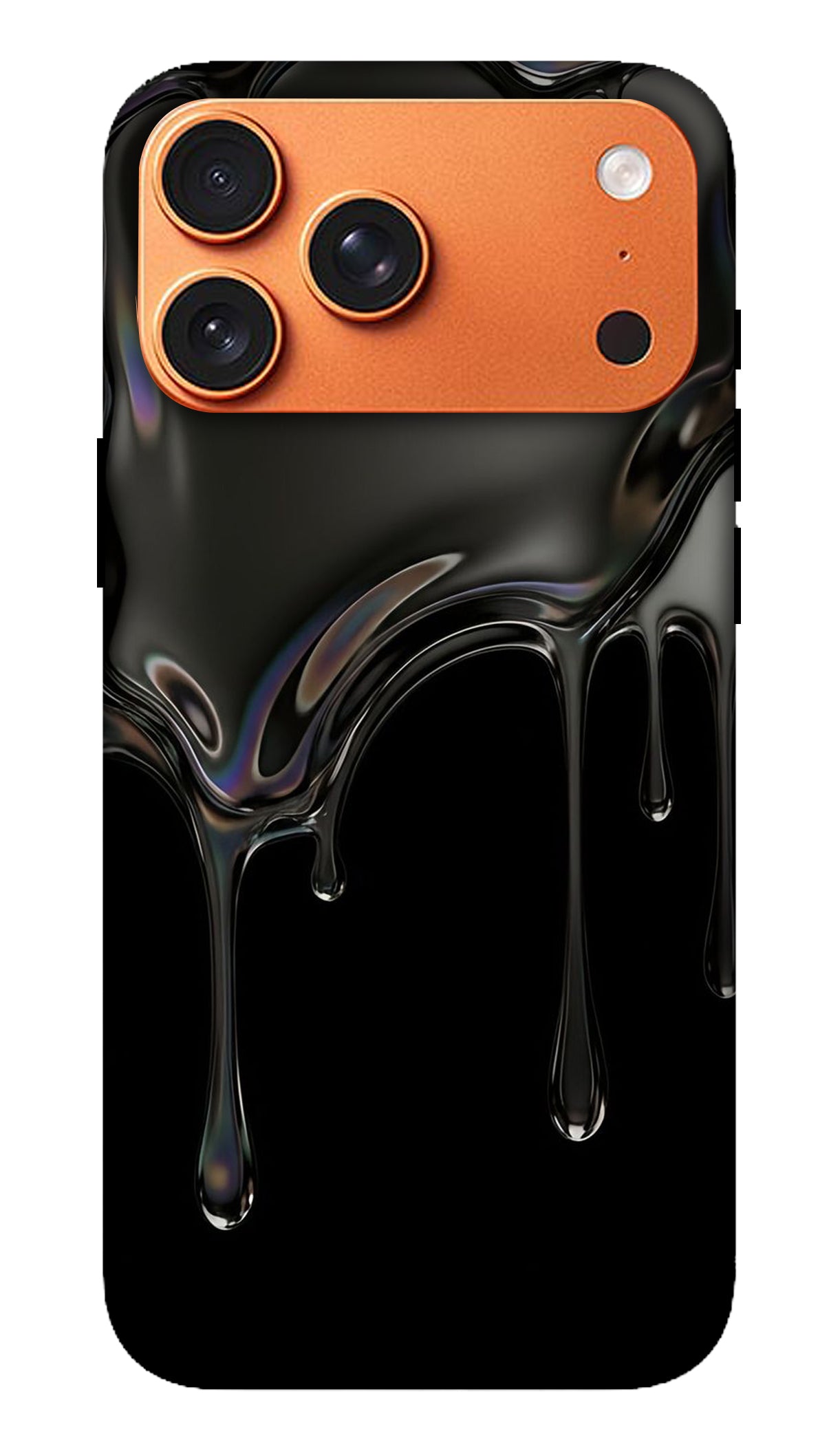 Black Liquid Chrome Texture Phone Case