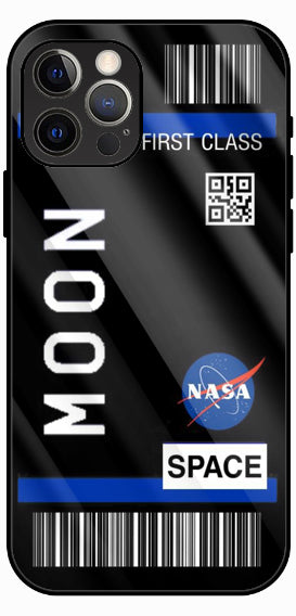 Black NASA Space Premium Glass Phone Case
