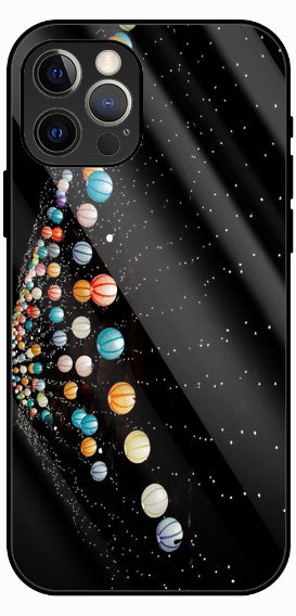 Black Rhinestone Stripe Glam Luxury Glass Back Phone Case