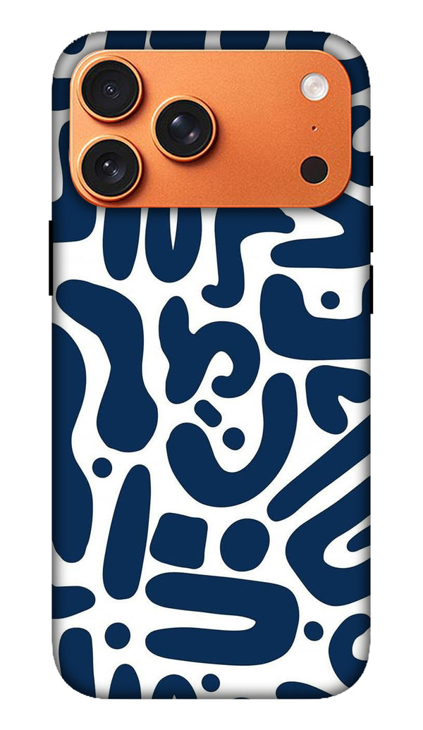 Blue Abstract Floral Pattern Phone Case