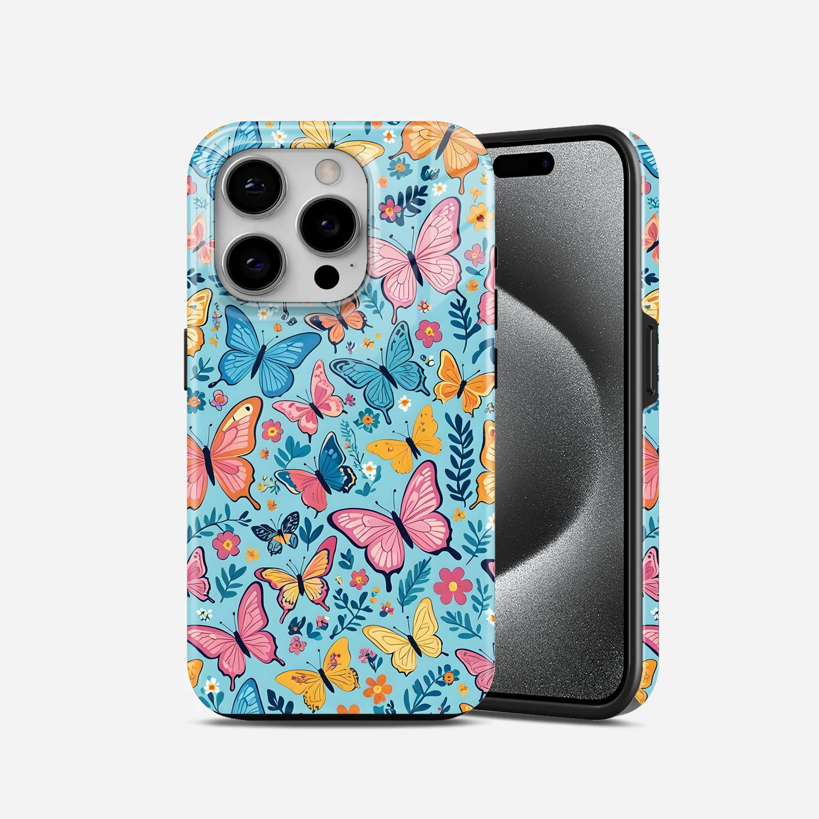 Blue Butterflies 2 in 1 Mobile Case