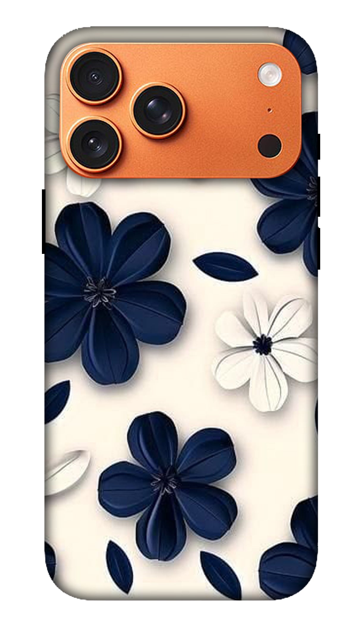 Blue Floral Petal Pattern Phone Case