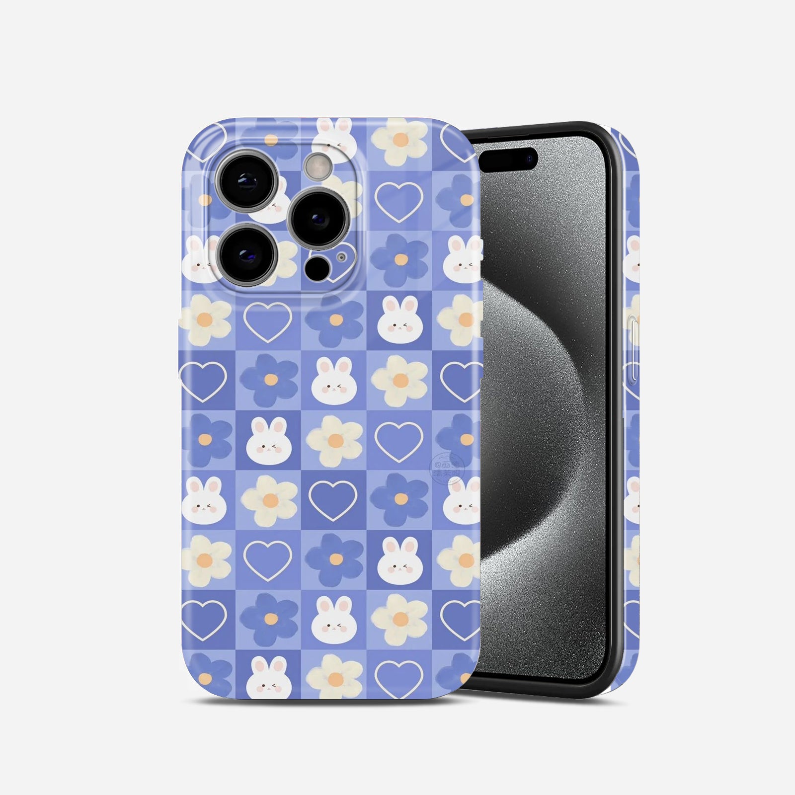 Blue Floral Soft Hard Glossy Case - Stylish & Protective Cover