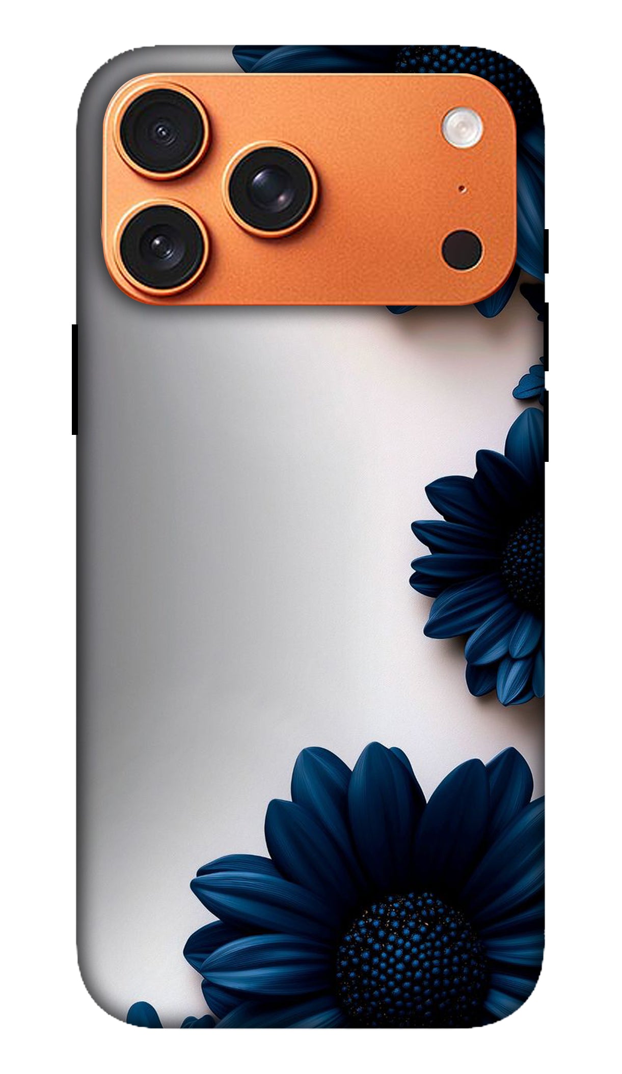 Blue Flower Gradient Floral Phone Case