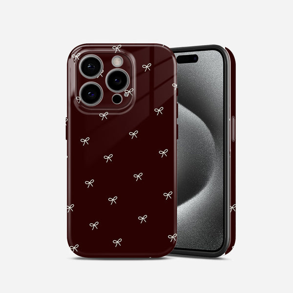 Bow in Plain Pattern Hard Glossy Case - Stylish & Protective Cover