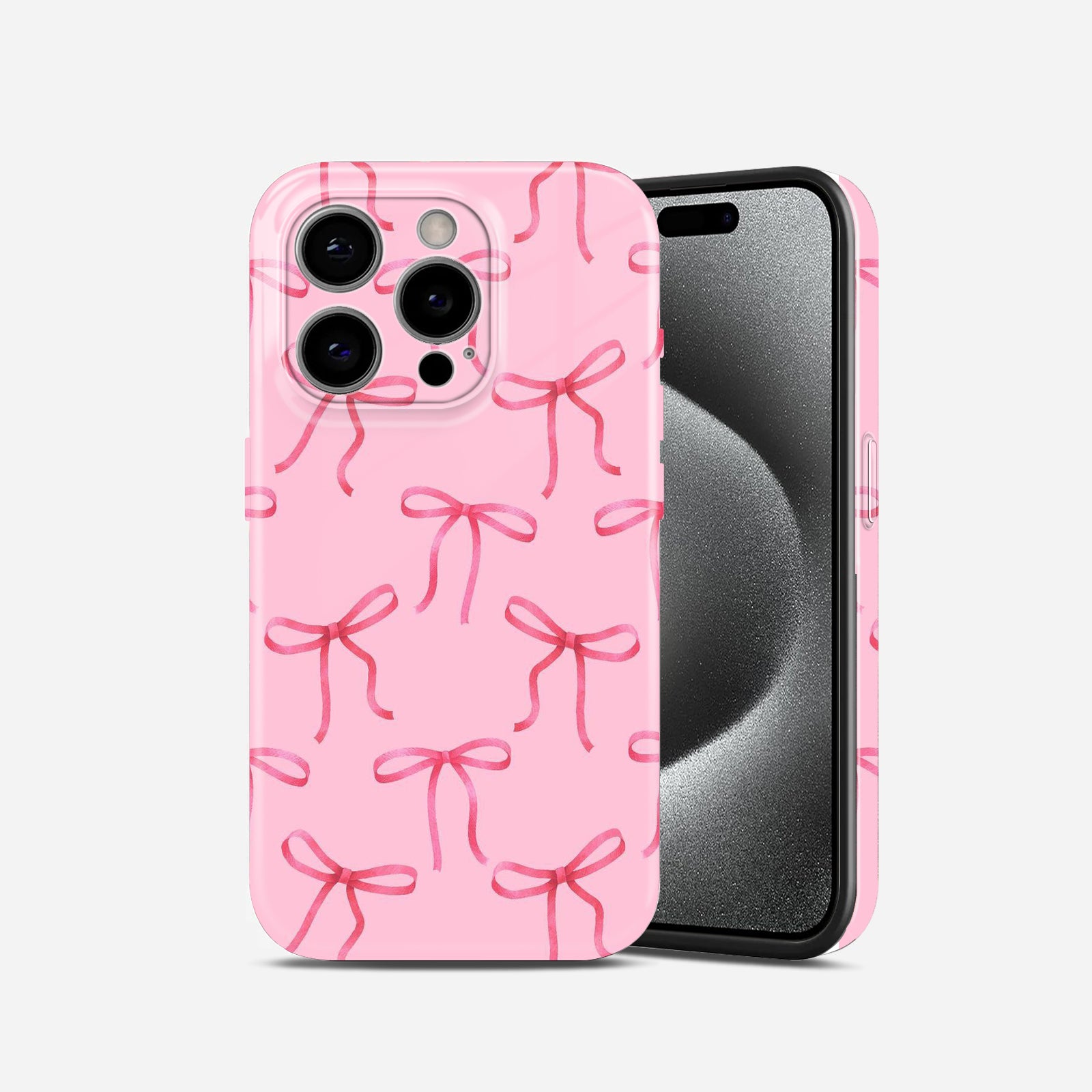 Bows Cute Pink Hard Glossy Case - Stylish & Protective Cover