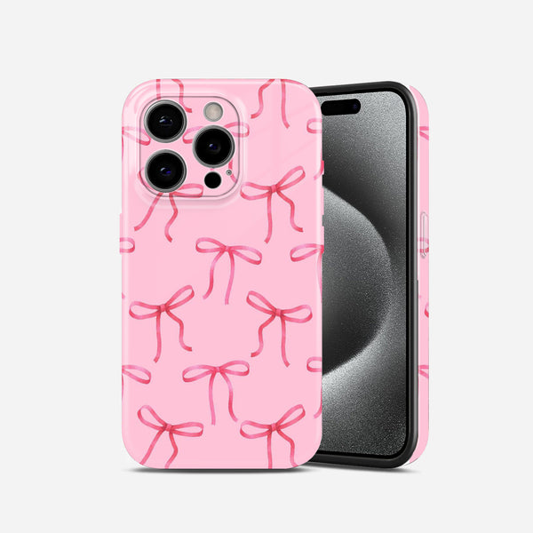 Bows Cute Pink Hard Glossy Case - Stylish & Protective Cover