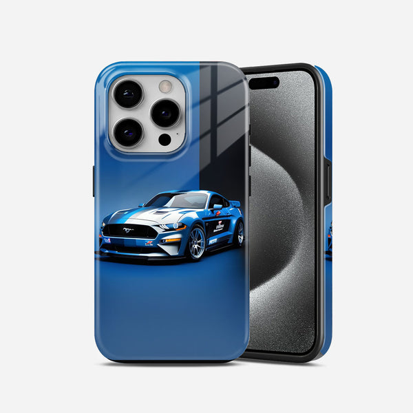 Car  in  Blue  2  in  1  Mobile  Case