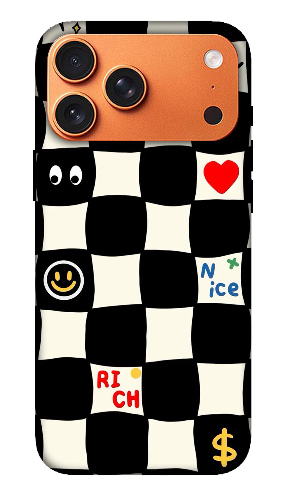 Checkerboard Floral Trendy Phone Case