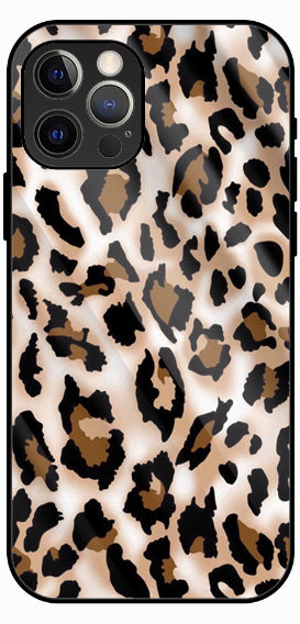Chic Leopard Spots Luxury Glass Back Phone Case