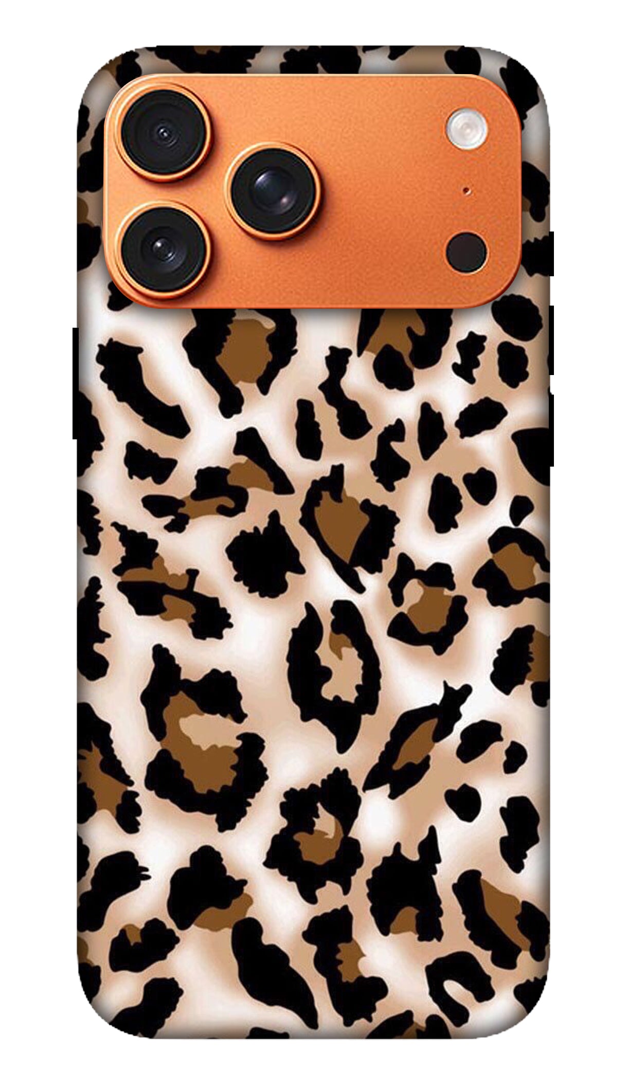 Phone case with leopard print design on a white background