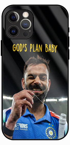 Cricket Champion Portrait Luxury Glass Back Phone Case