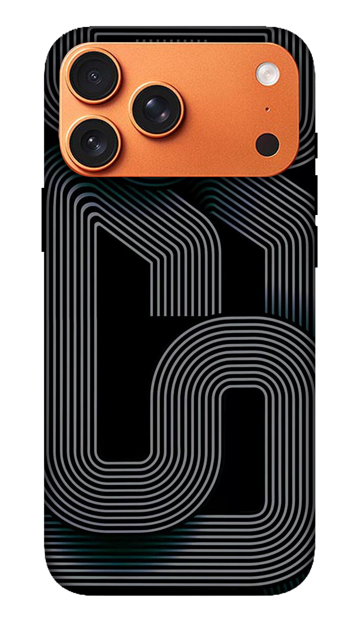 Dark Abstract Chrome Lines Phone Case