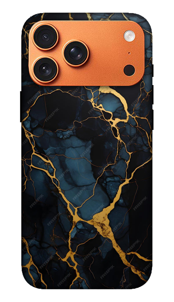 Dark Marble Gold Crack Phone Case