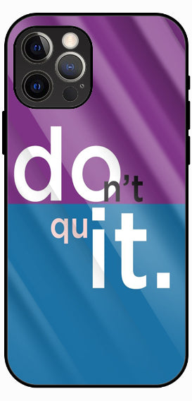 Do It Motivational Minimal Quote Luxury Glass Back Phone Case