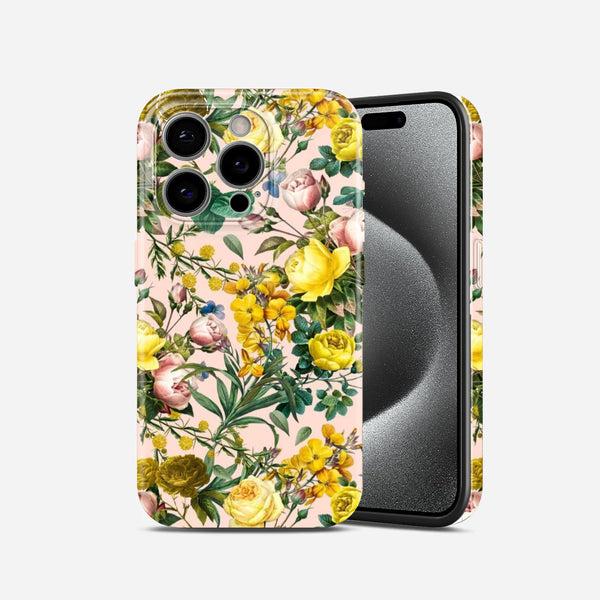 Floral Design Hard Glossy Case - Stylish & Protective Cover