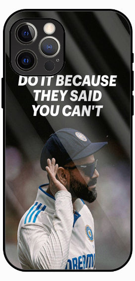 Focused Player Quote Design Luxury Glass Back Phone Case
