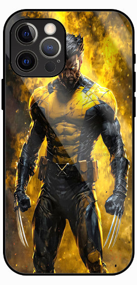 Golden Armor Hero Power Luxury Glass Back Phone Case