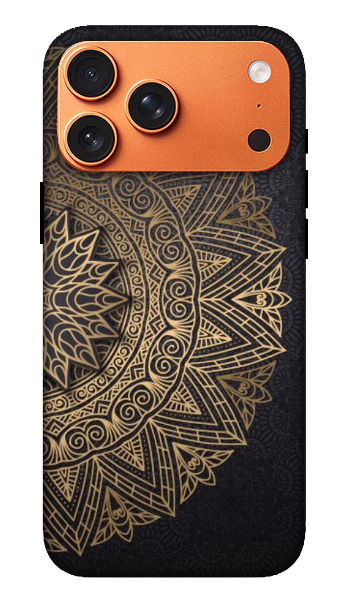 Golden Mandala Minimal Black Phone Case