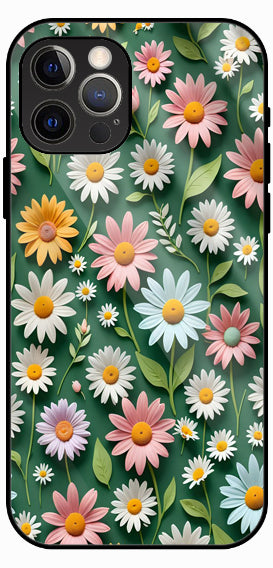 Green Floral Garden Premium Glass Phone Case
