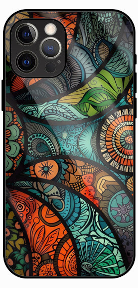 Mandala Pattern Fusion Luxury Glass Back Phone Case