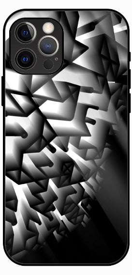 Metallic Silver Texture Luxury Glass Back Phone Case