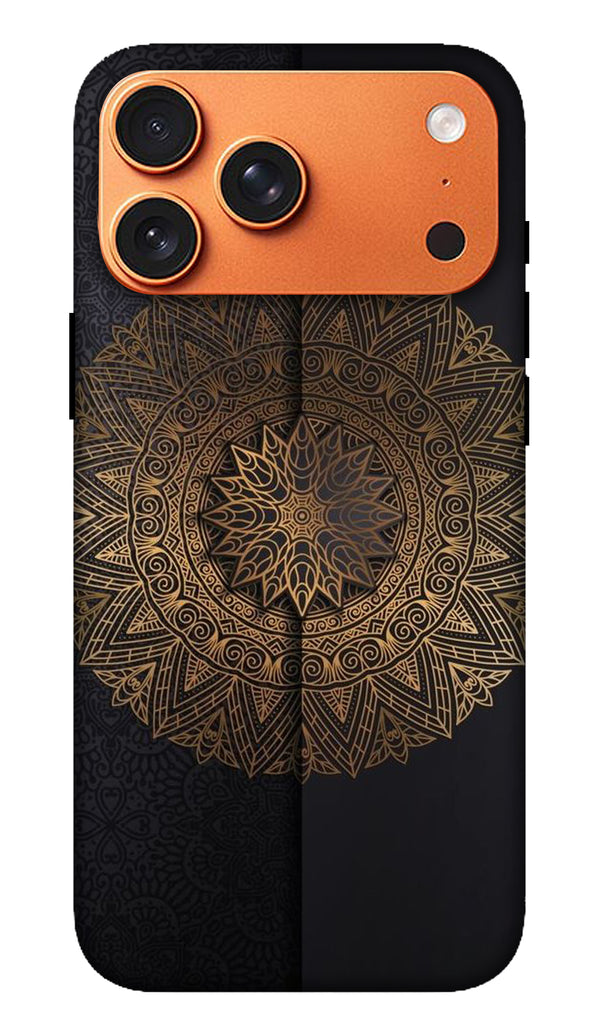 Minimal Gold Mandala Dark Phone Case