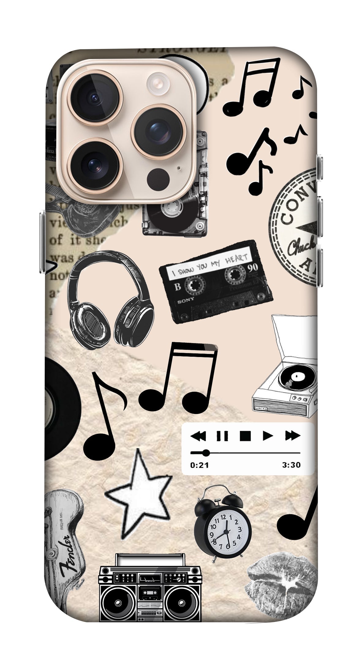 Music Tapes Notes Mobicase