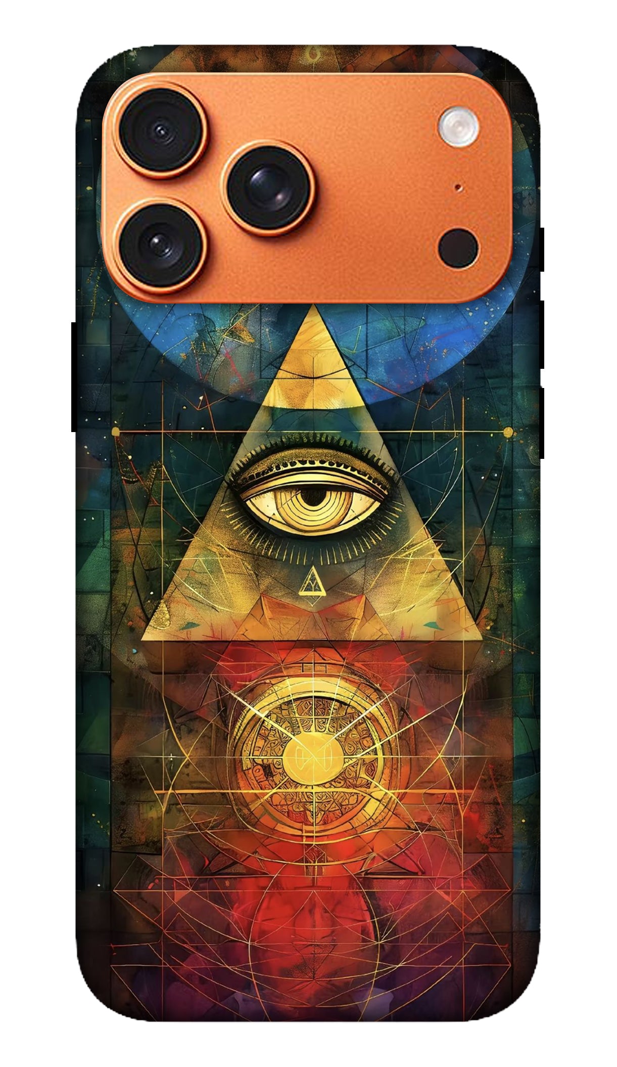 Mystic Triangle Marble Art Phone Case