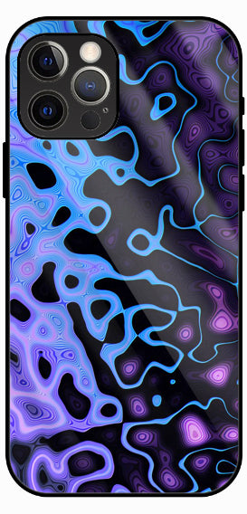 Neon Liquid Flow Luxury Glass Back Phone Case