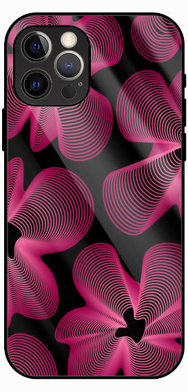 Pink Petal Abstract Floral Luxury Glass Back Phone Case