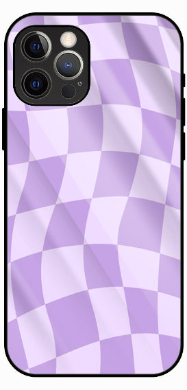 Purple Checker Aesthetic Premium Glass Phone Case