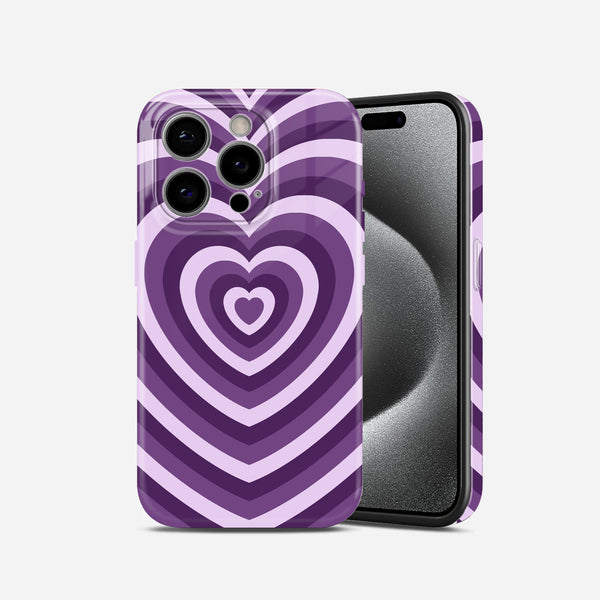 Purple Heart Wave Hard Glossy Case - Stylish & Protective Cover