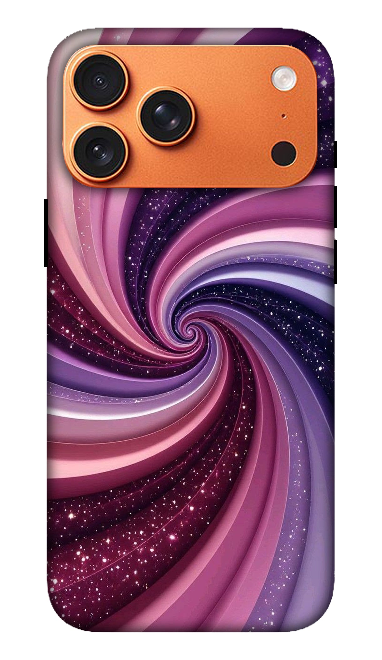 Purple Spiral Chrome Texture Phone Case