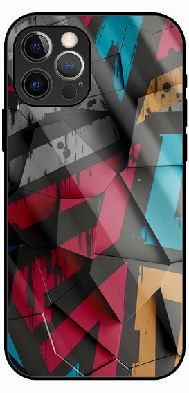 Red Black Check Fusion Luxury Glass Back Phone Case