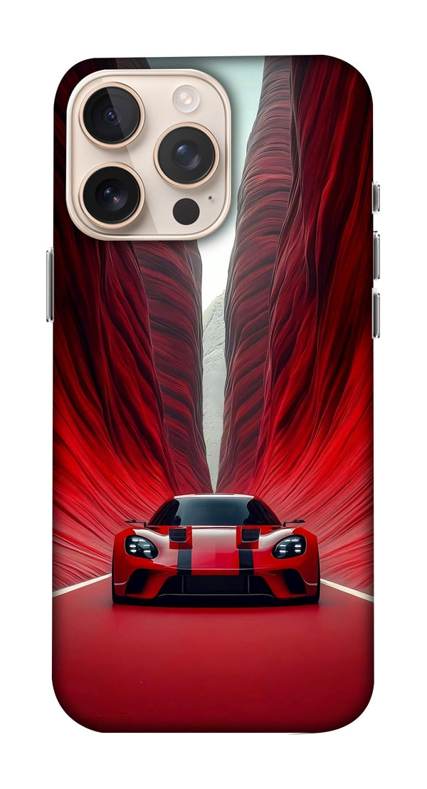 Red Car Between Mountains Mobicase