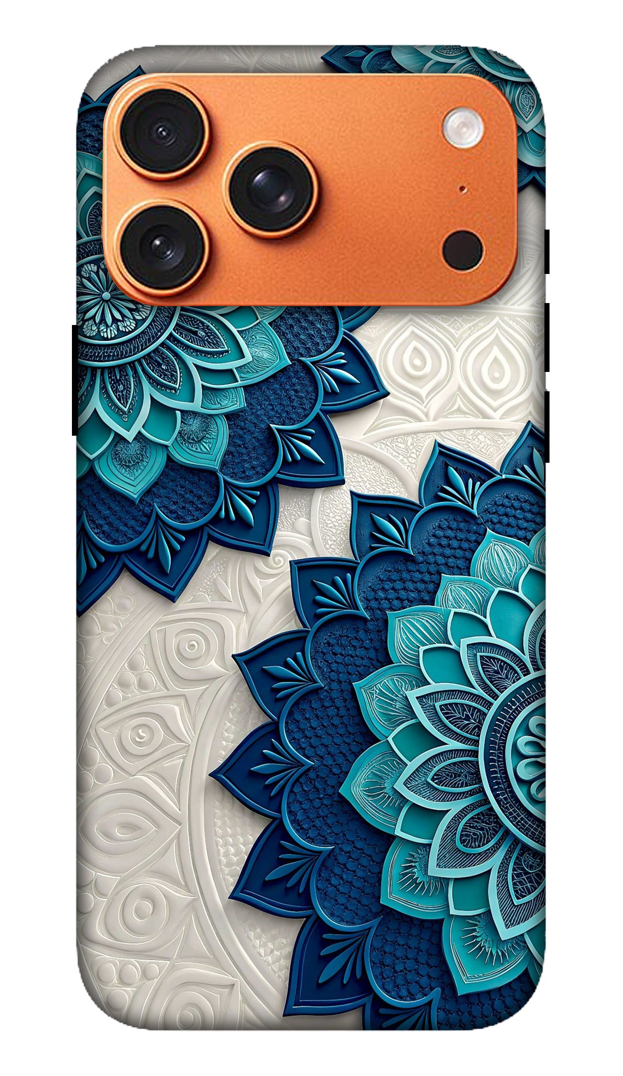 Teal Mandala Layered Art Phone Case