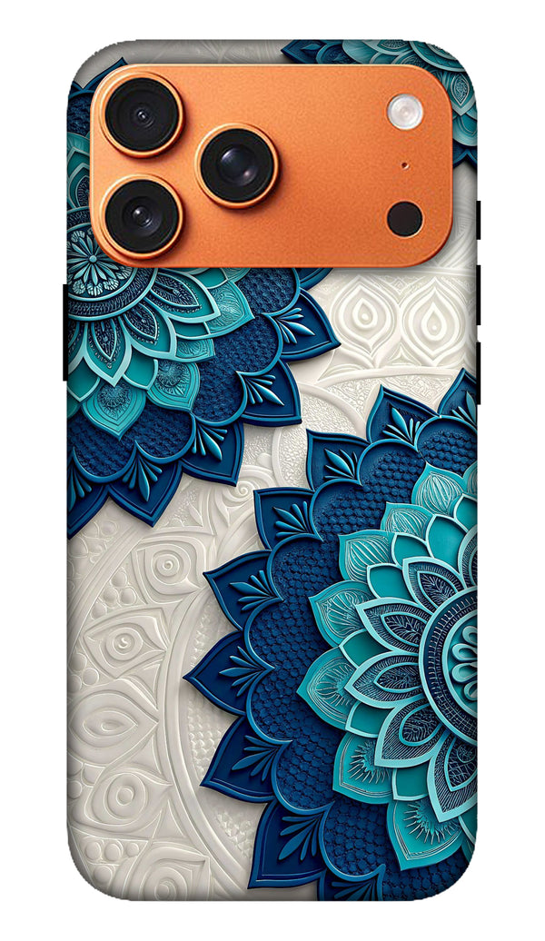 Teal Mandala Layered Art Phone Case