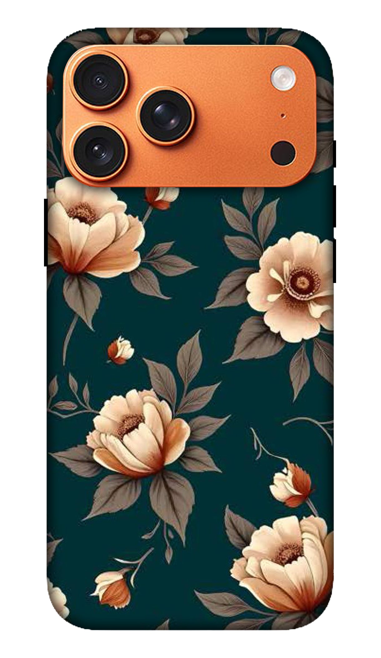 Teal Rose Garden Floral Phone Case