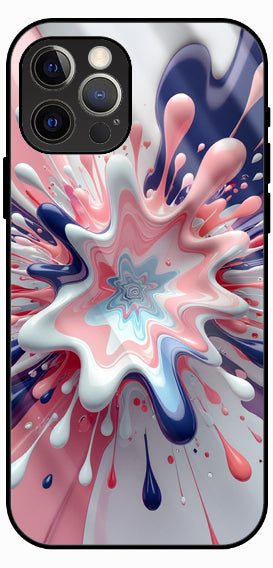 Tie Dye Burst Luxury Glass Back Phone Case