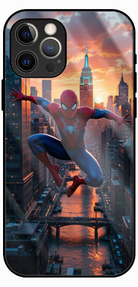 Urban Hero Night Scene Luxury Glass Back Phone Case