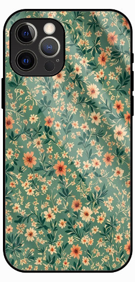 Vintage Green Floral Premium Glass Phone Case