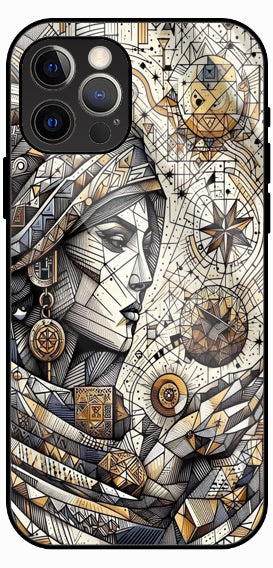 Vintage Mechanical Art Pattern Luxury Glass Back Phone Case