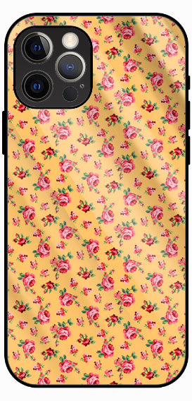 Yellow Micro Floral Premium Glass Phone Case