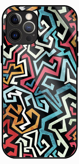 Zigzag Pop Abstract Pattern Luxury Glass Back Phone Case